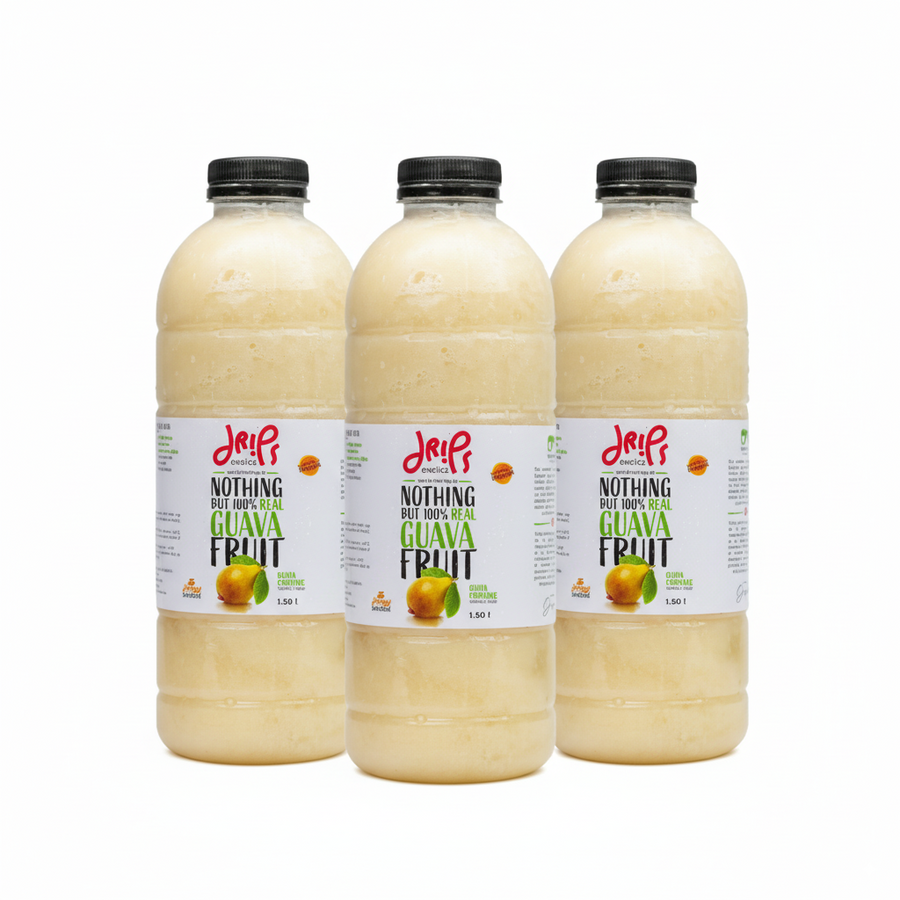 Guava Chunky Smoothie – Honey Sweetened - 1L Pack of 3