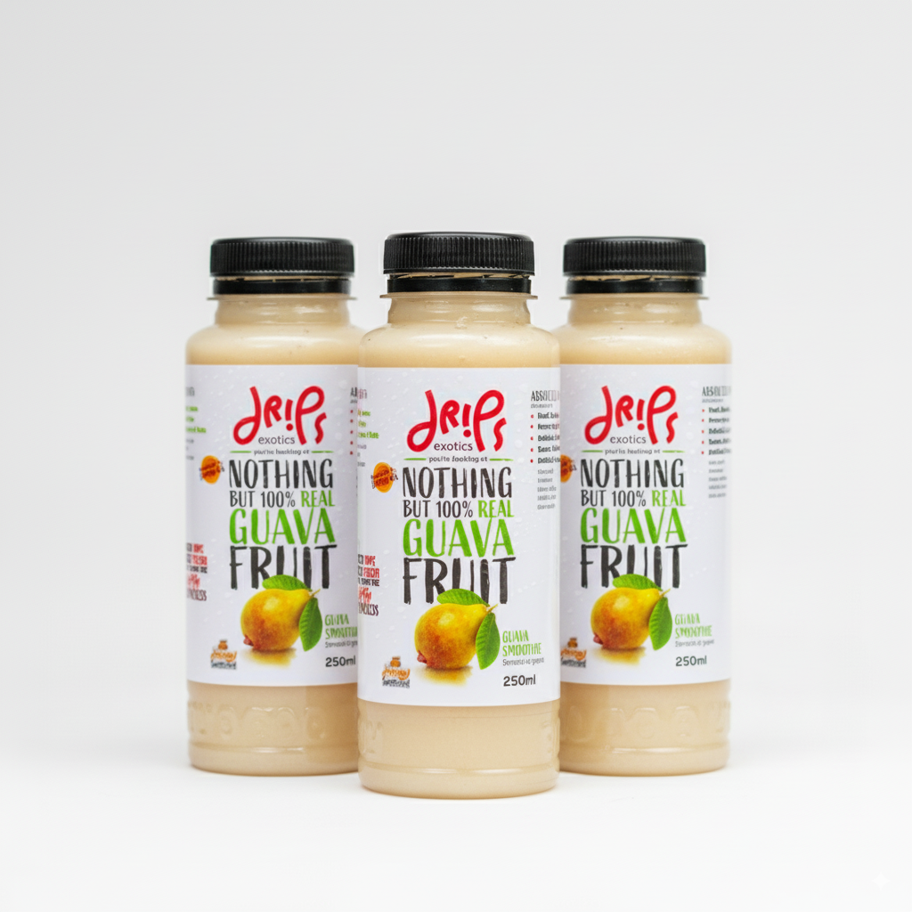 Guava Chunky Smoothie – Honey Sweetened - 250ml Pack of 3