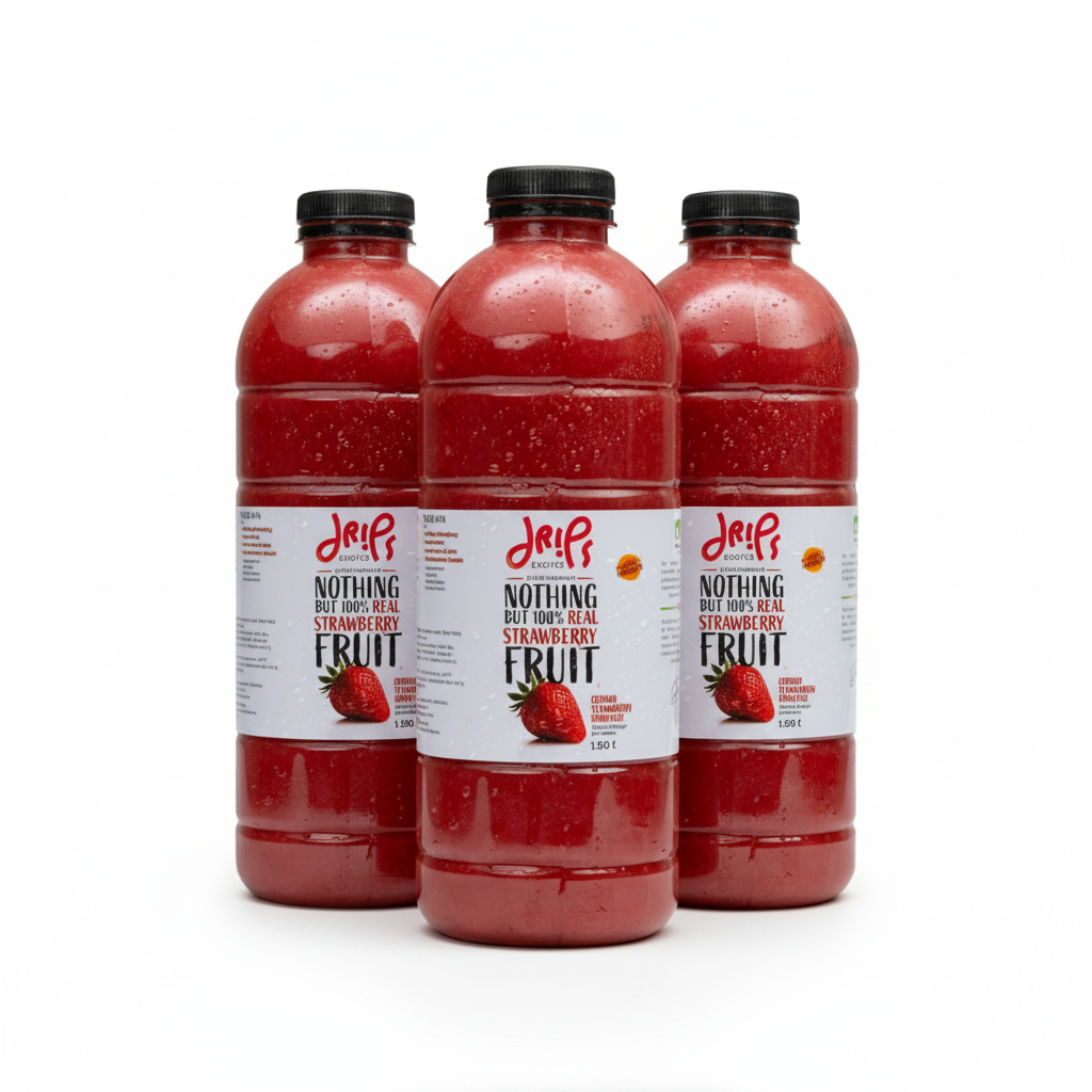 Strawberry Chunky Smoothie - 1L Pack of 3