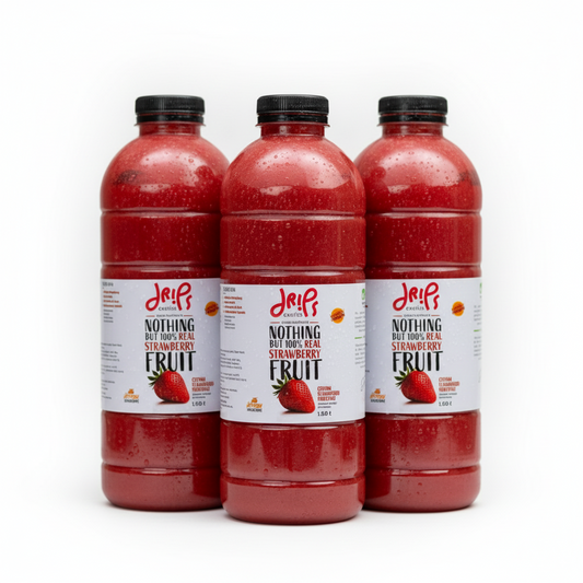 Strawberry Chunky Smoothie – Honey Sweetened - 1L Pack of 3